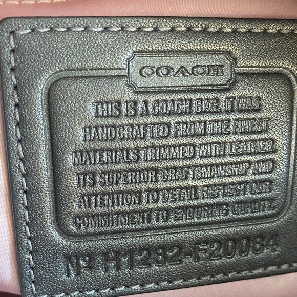 Coach Gray and silver Textured Shoulder Bag